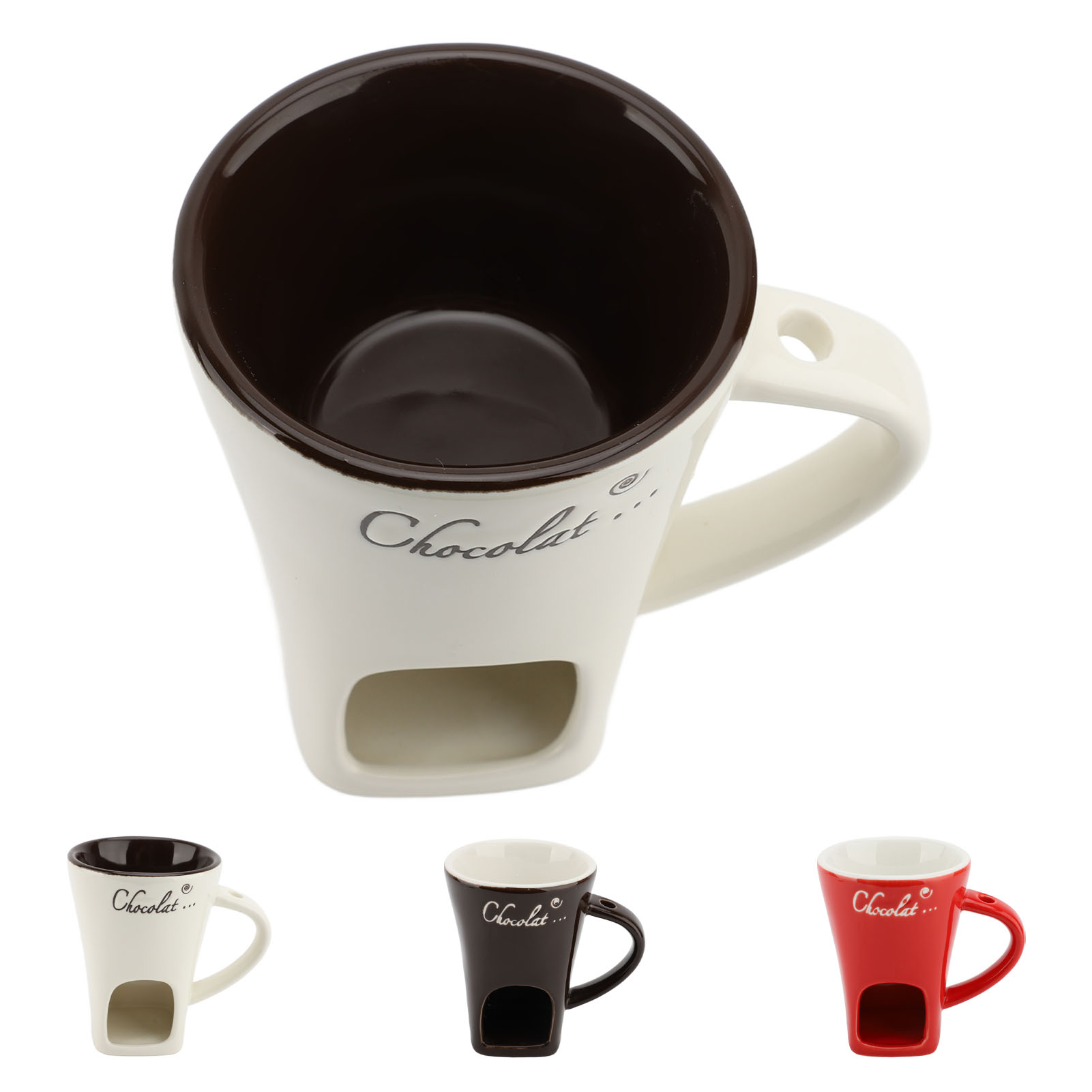 Fondue Pot Ceramic - Taza de Cerámica para Derretir Chocolate,