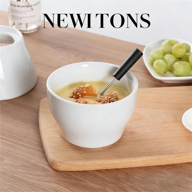 Fondue Pot Ceramic - Fabricante fondue postre cerámica blanca QX2E