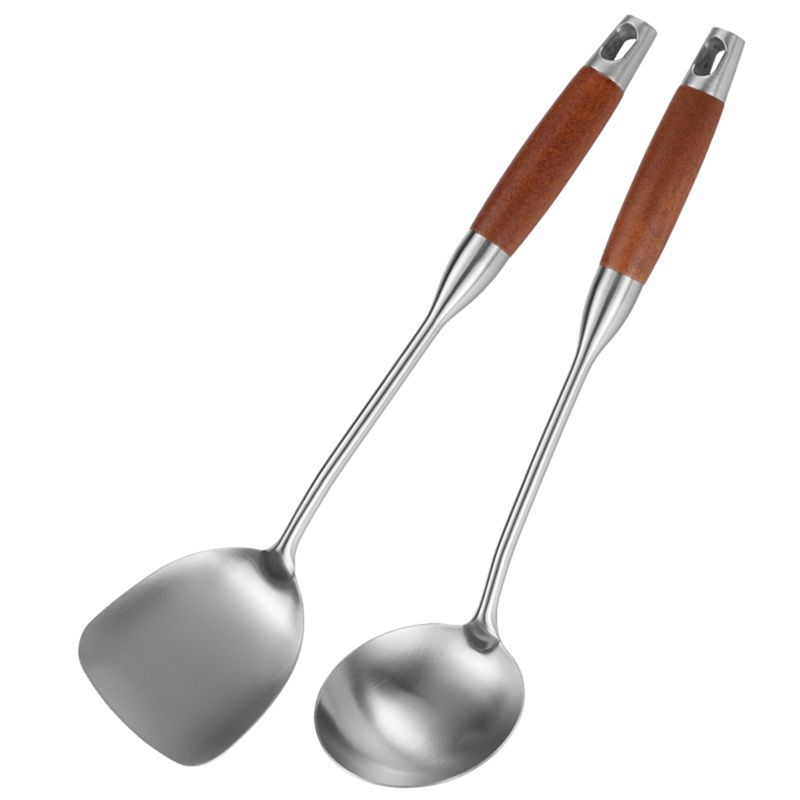 Wok Carbon Steel - Espátula de acero inoxidable M12K para