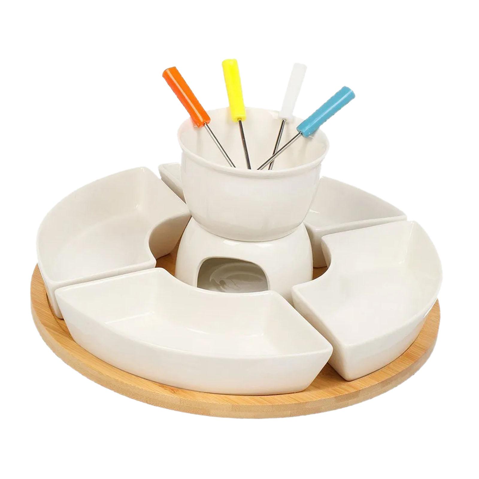 Fondue Pot Ceramic - Juego de Olla para Fondue, Calentador