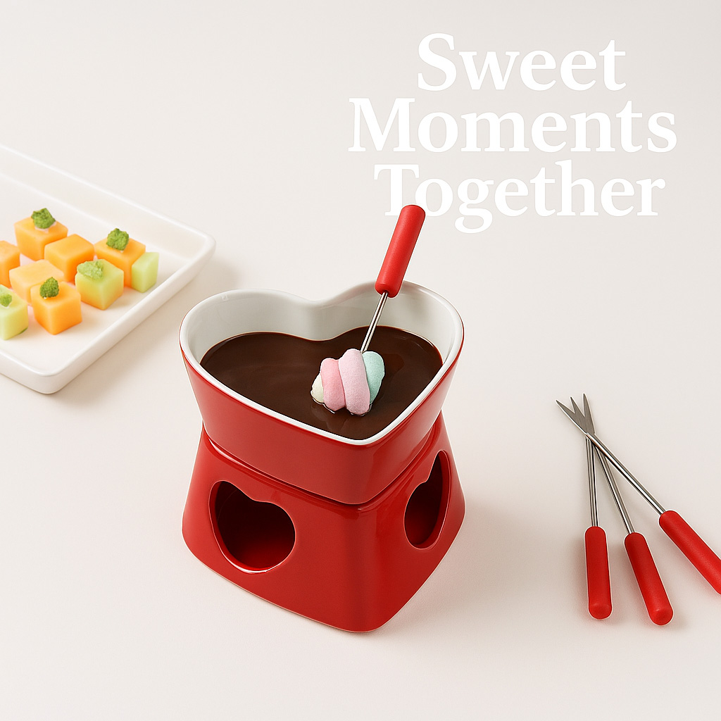 Fondue Pot Ceramic - Juego de ollas para fondue de