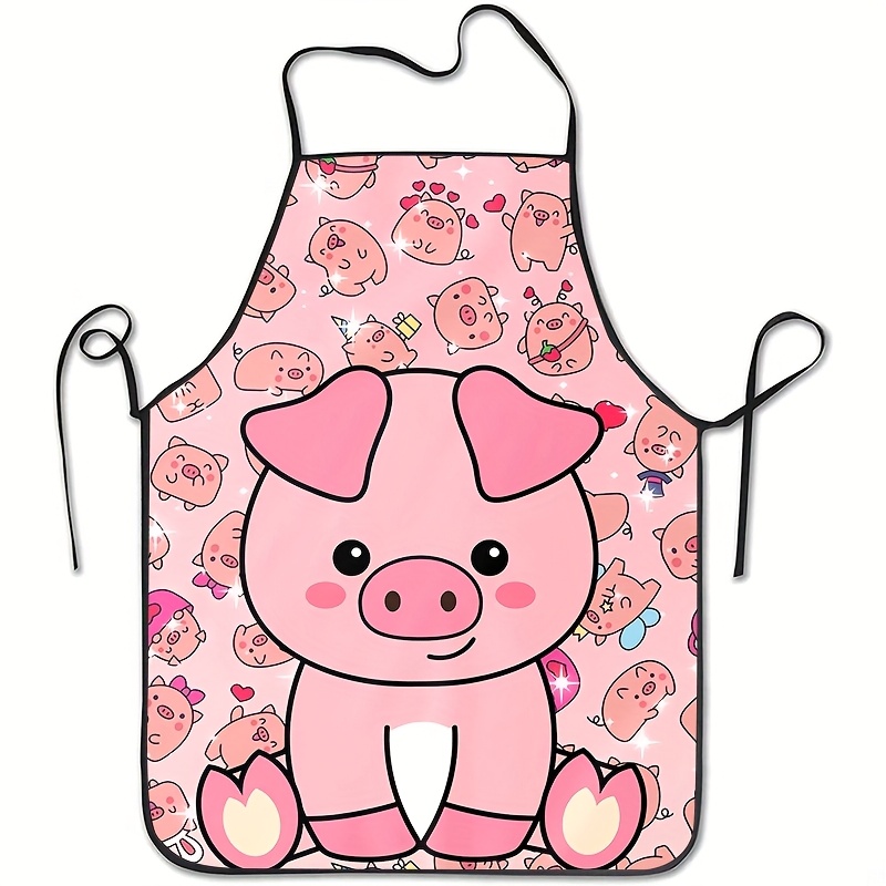 Mom'S Home Cooking - Delantal de cerdito rosa adorable, babero