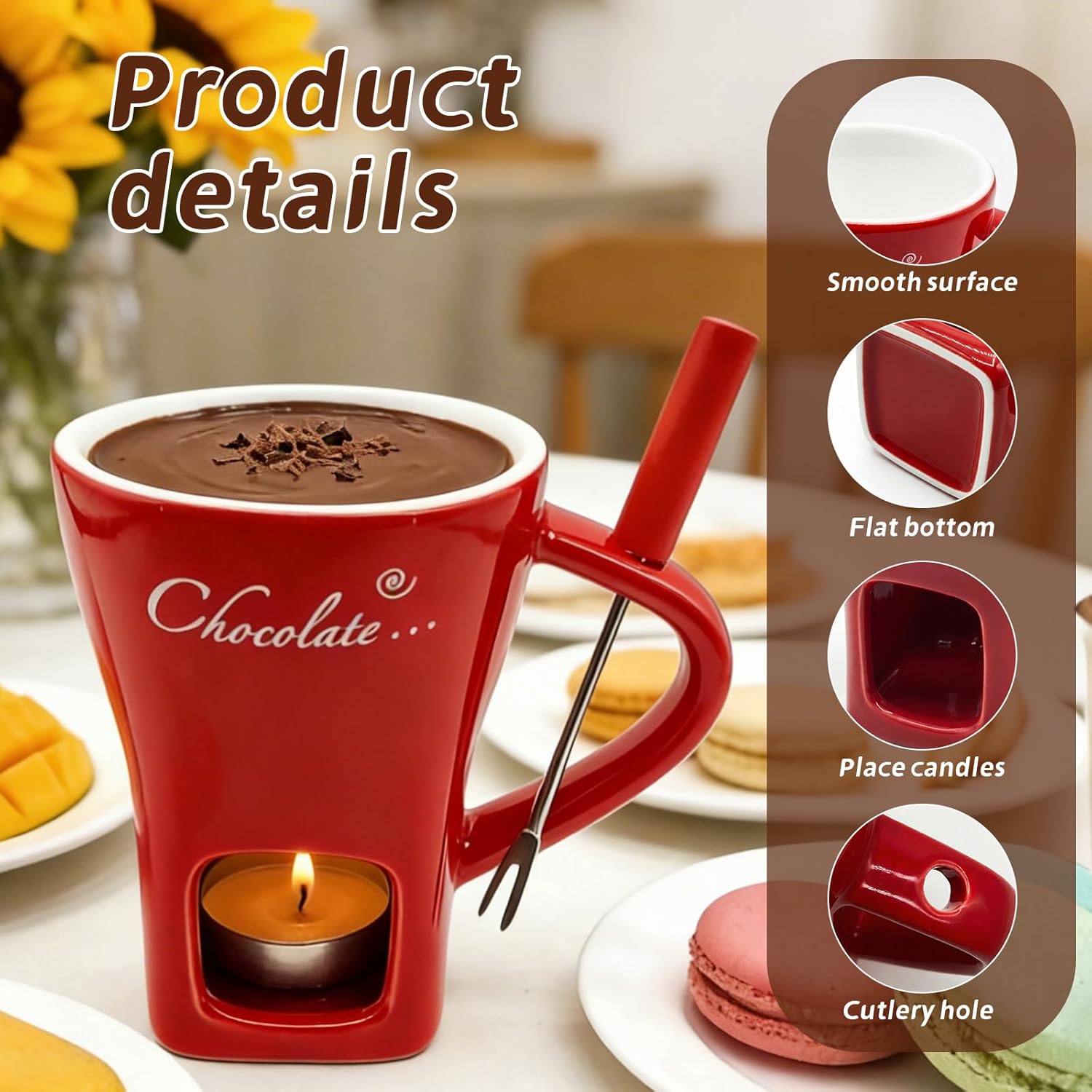 Taza de Cerámica para Derretir - Fondue Pot Ceramic reseña y precio