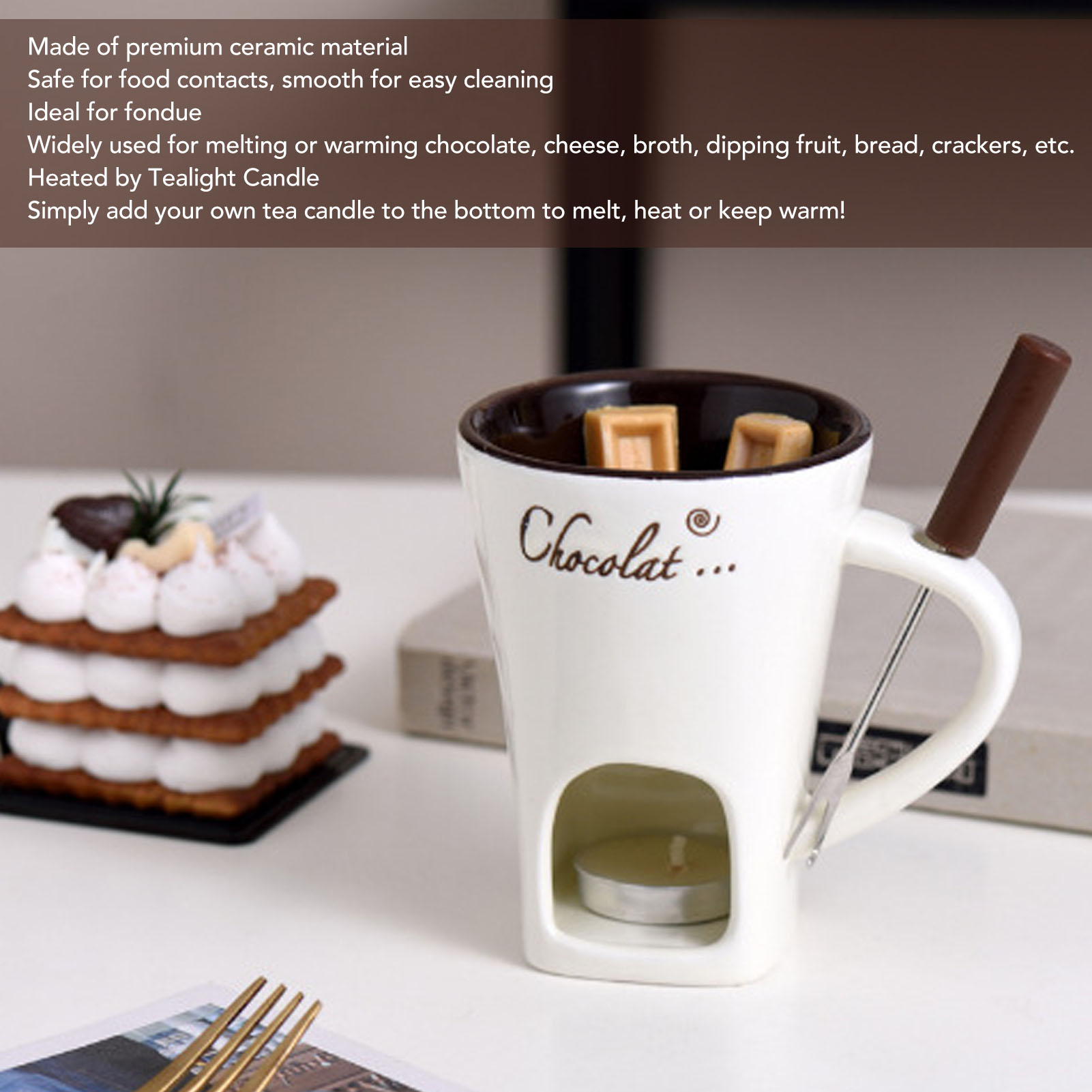 Taza de Cerámica para Derretir - Fondue Pot Ceramic reseña y precio