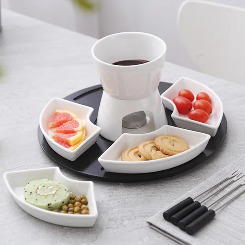 Juego de Ollas para Fondue de  - Fondue Pot Ceramic reseña y precio