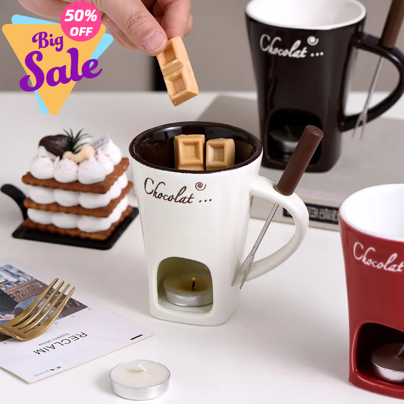 Taza de Fondue de Chocolate de - Fondue Pot Ceramic reseña y precio
