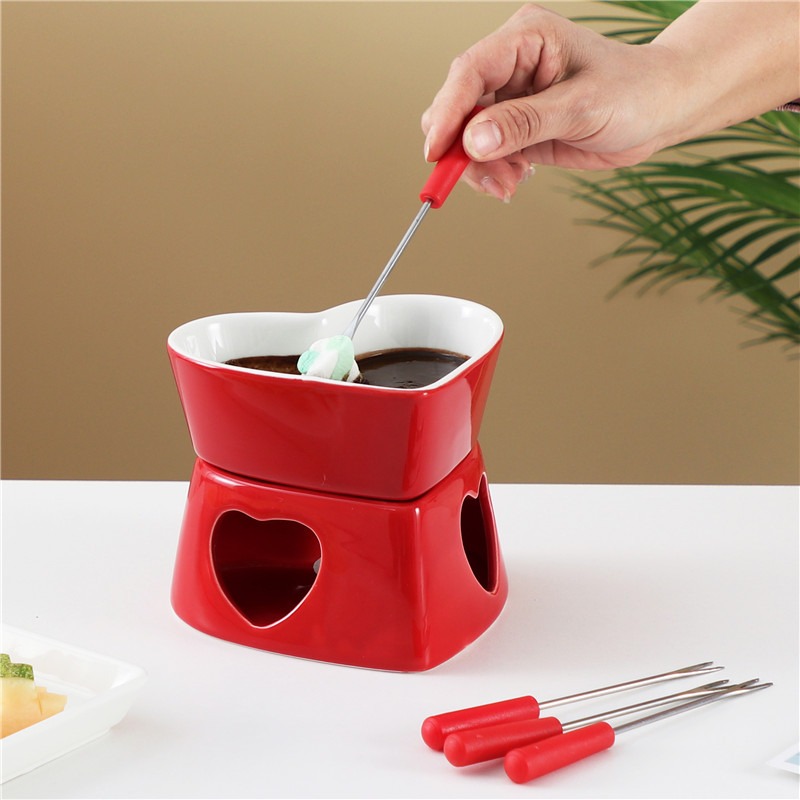 Juego de ollas para fondue de  - Fondue Pot Ceramic reseña y precio