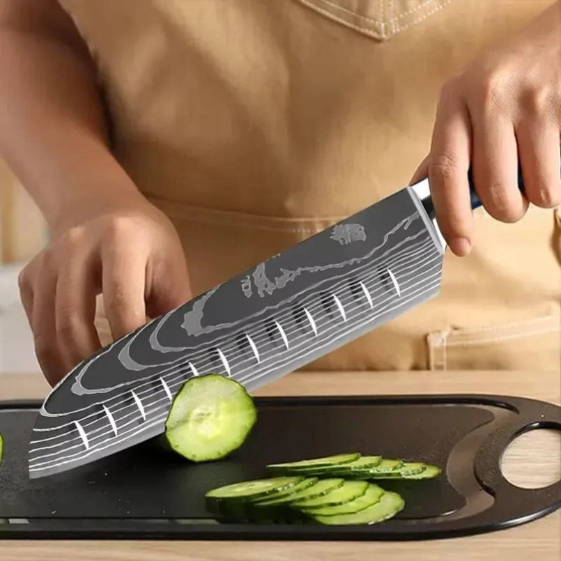 Cuchillo Santoku japonés de ac - Home Cooking Japanese reseña y precio