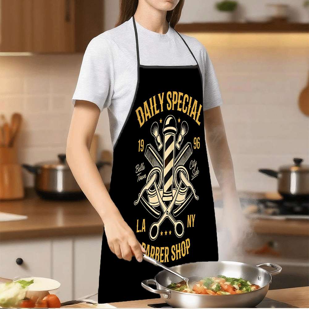 Delantal con diseño de barberí - Home Cooking Ideas reseña y precio