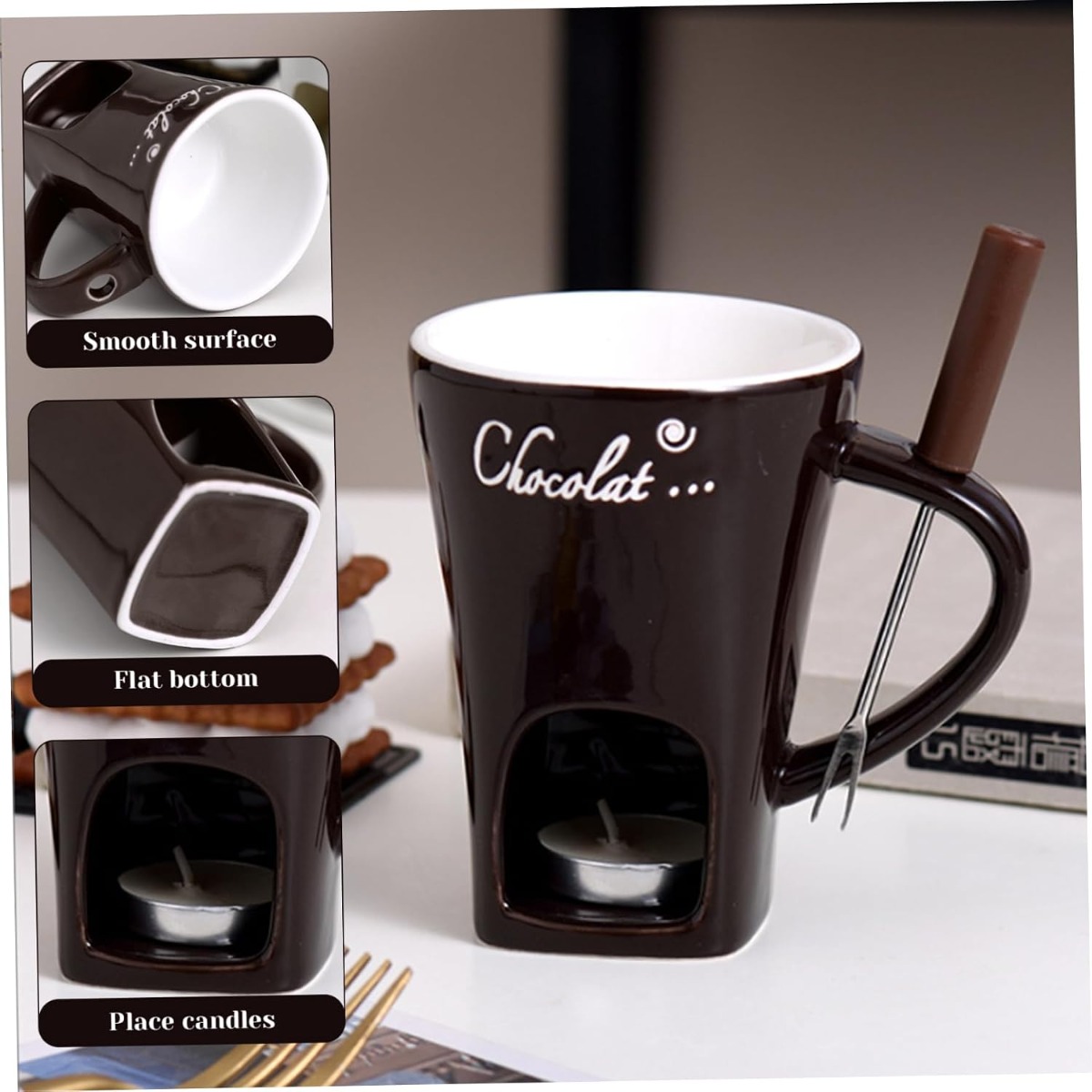 Taza de Cerámica Multifunciona - Fondue Pot Ceramic reseña y precio