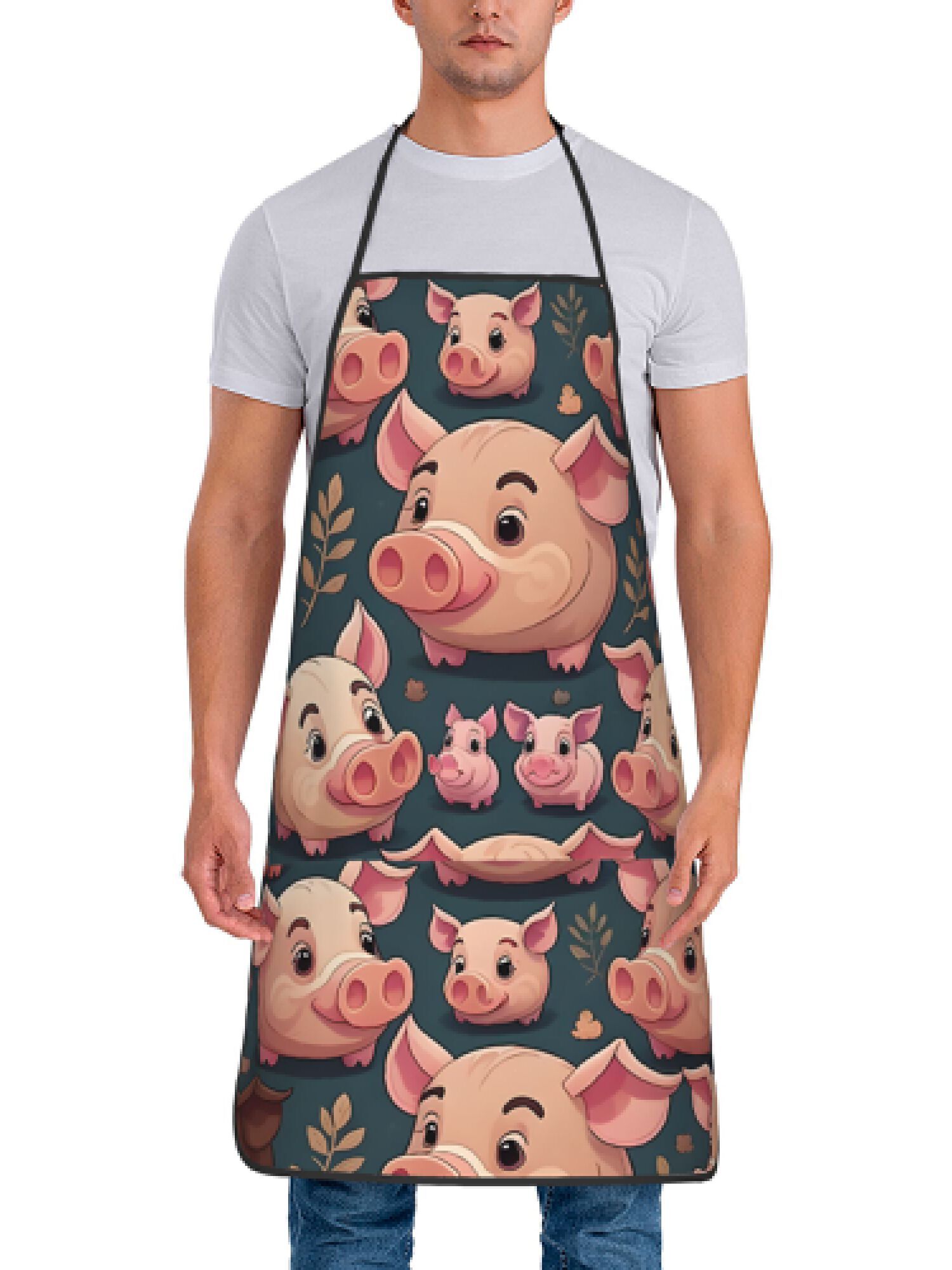 Delantal con diseño de cerdo r - Home Cooking Ideas reseña y precio